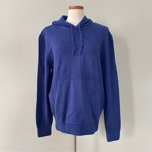 Everlane Men’s Blue hooded Wool sweater in Large NWT